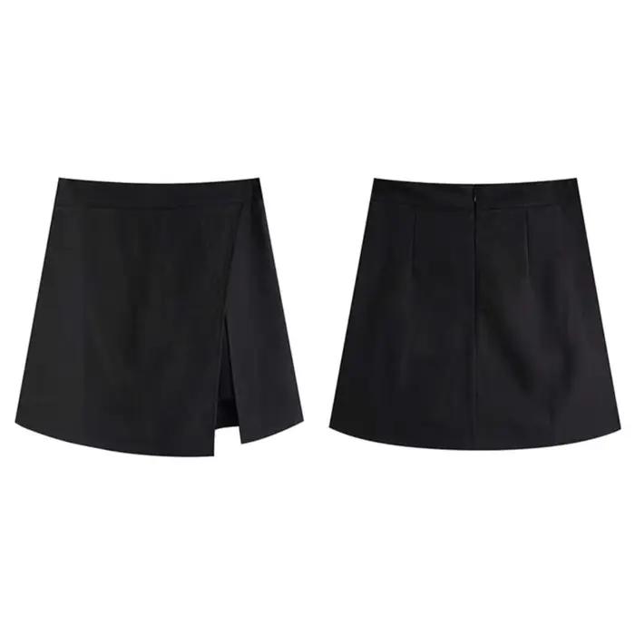 Jupe trapèze fendue de Style coréen pour femmes