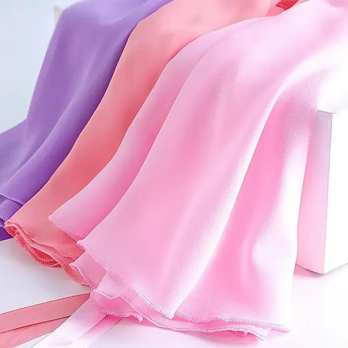 Jupe de Ballet en Mousseline à Lacets pour Femmes Adultes et Filles Occasions de Pratique et Spectacle Gris Violet Noir Blanc