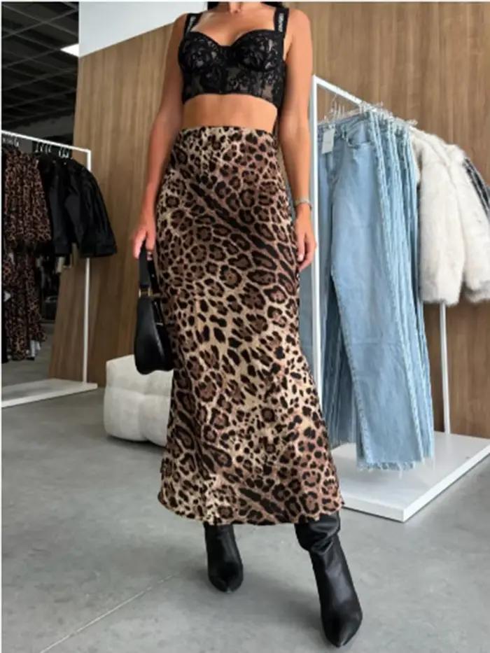 Jupe longue taille haute pour femmes