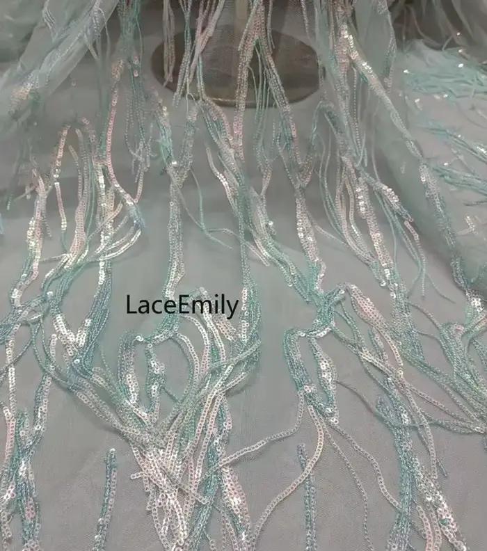 Robe Tutu en dentelle brodée à franges