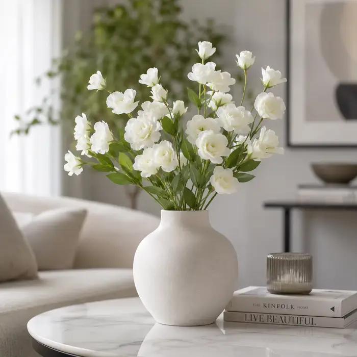 Fleurs artificielles Lisianthus à longue tige, branche d'arrangement de fausses fleurs pour centre de table, bouquet, décoration de maison et de mariage