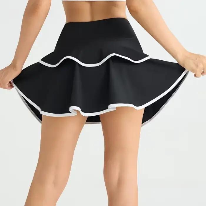 Jupe de Yoga gâteau avec poches pour femmes