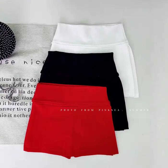Nouvelle Collection Printemps-Été : Jupe Courte Fendue Taille Haute Coupe Trapèze pour Filles, Style Sport Décontracté Tendance