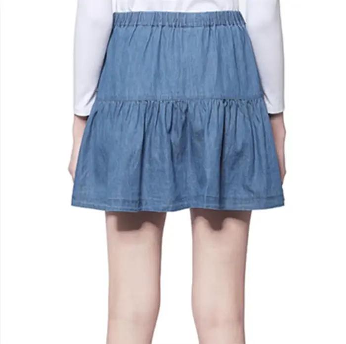 Jupe à volants en denim pour filles