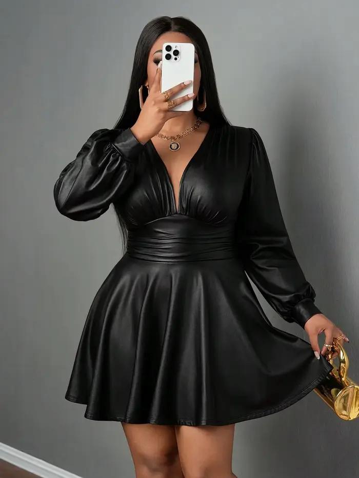Jupe en cuir grande taille pour femmes