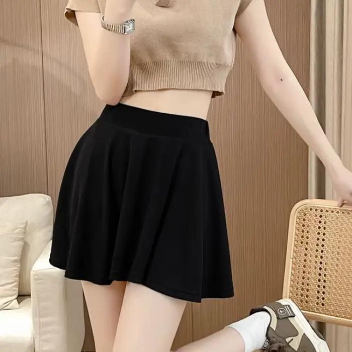 Jupes féminines plissées été 2025 jupe Midi femme plissée offre 2025 nouveau dans les vêtements esthétiques chics et élégants tendance ventes V