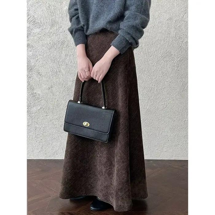 Jupe Vintage en sergé de flanelle poli