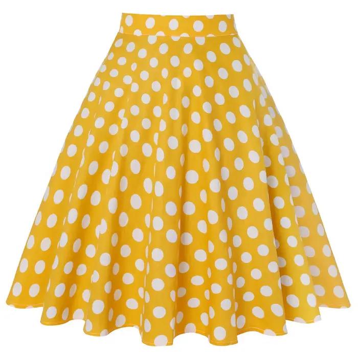 Jupe tunique vintage à pois pour femme