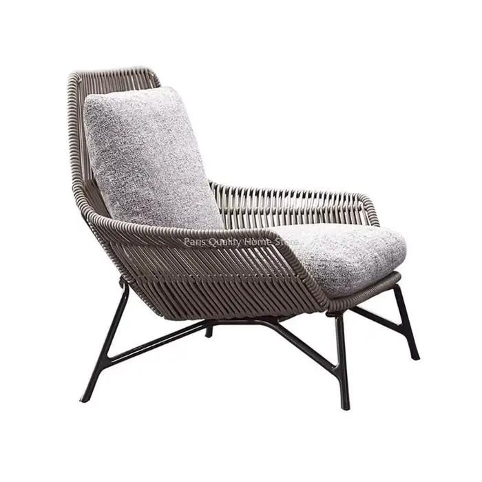 Chaise nordique en rotin pour balcon extérieur, Villa, cour, jardin, salle de soleil, loisirs en plein air, canapé tissé en corde paresseuse