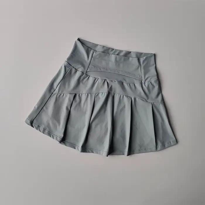 Jupe-short de sport taille haute, nouvelle collection été, avec short intégré anti-transpiration et anti-reflet, pour femme, fitness, yoga, séchage rapide, coupe trapèze