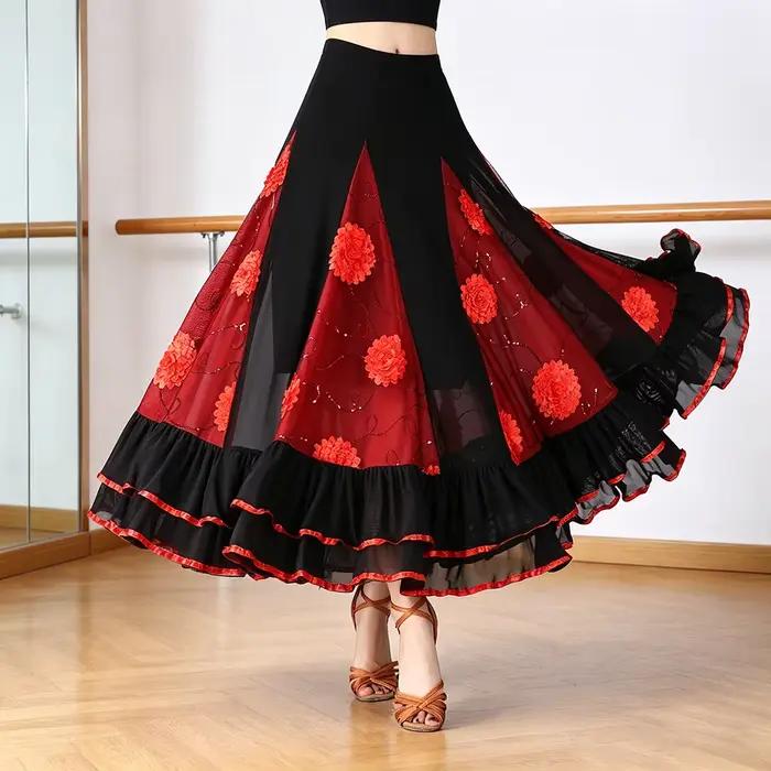 Jupe de danse flamenco élégante pour femme