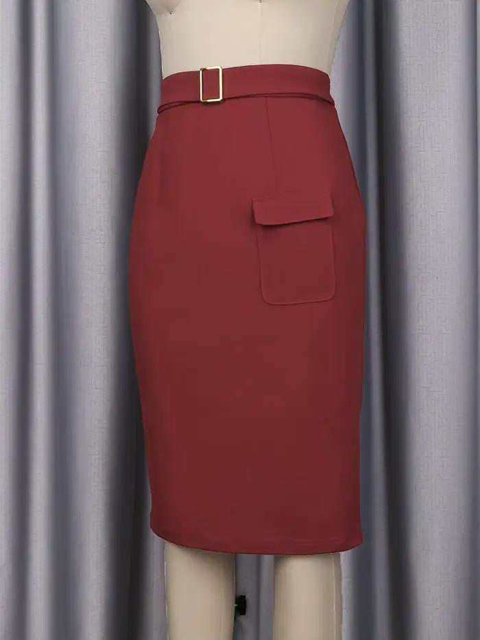Femmes élégantes jupe crayon taille haute