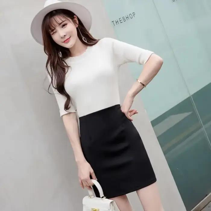 Bureau fermeture éclair jupes pour femmes Midi femme jupe formelle été 2025 tendance esthétique vêtements ventes décontracté mode coréenne Premium