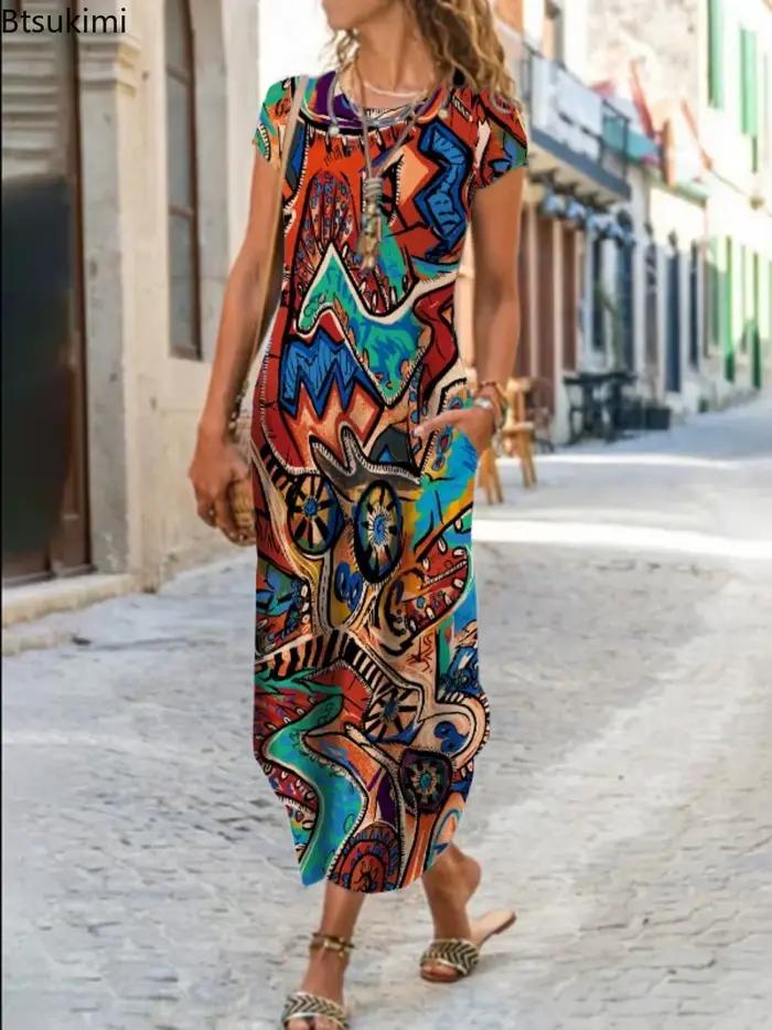 Robe longue style Boho pour femmes