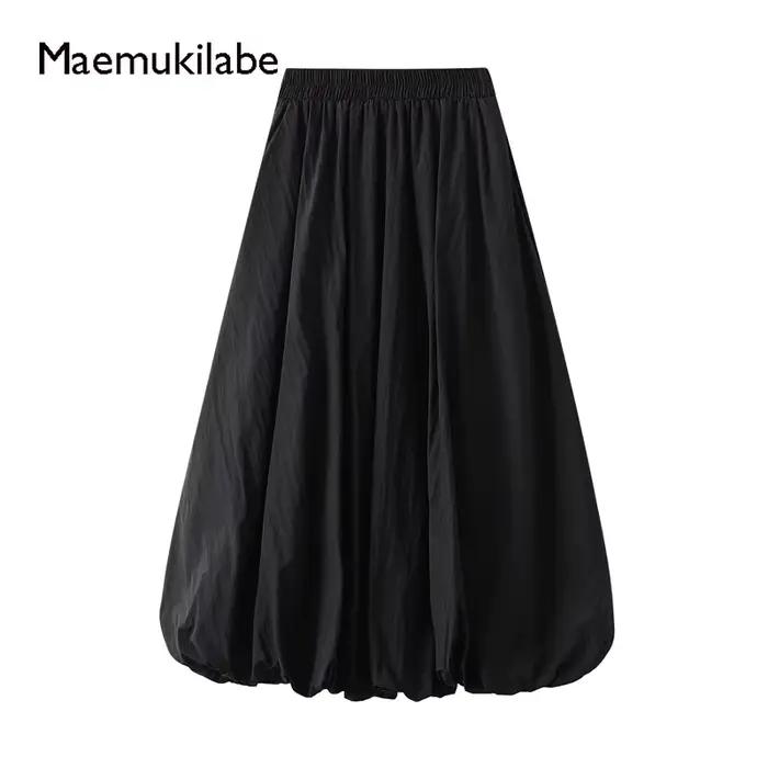 Maemukilabe-Jupe longue ballon pour femme