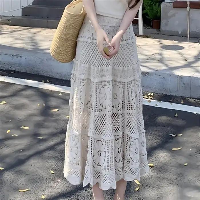 Jupe mi-longue Vintage pour femmes
