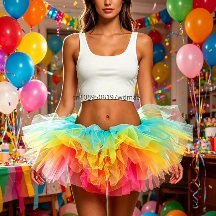 Jupe tutu en tulle à 5 couches pour femmes