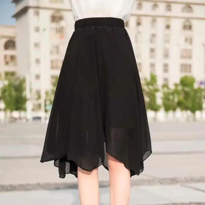 Taille haute plissée femme jupe