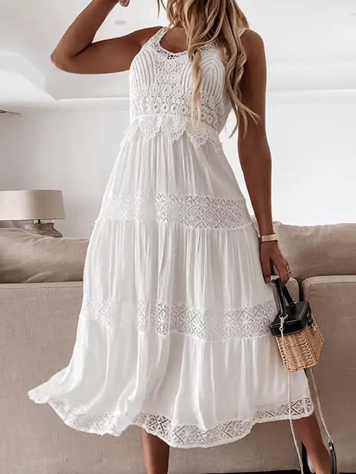 Robe d'été blanche pour femmes