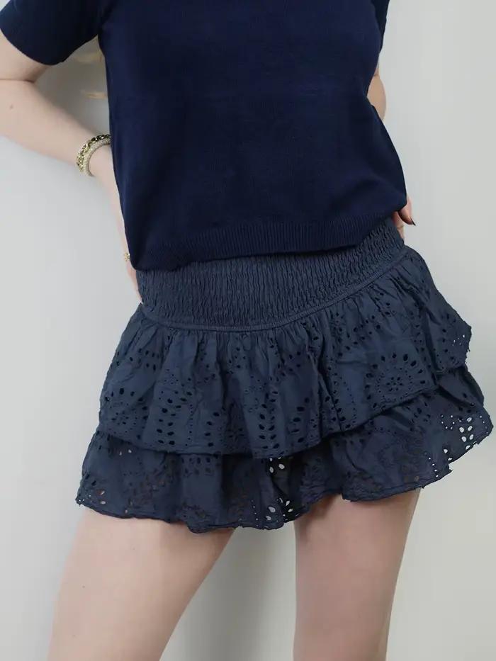 Mini jupe froncée pour femmes, ligne a, taille haute, jupe à volants superposés pour fête d'été, club, blanc, rose, multi, été 2024