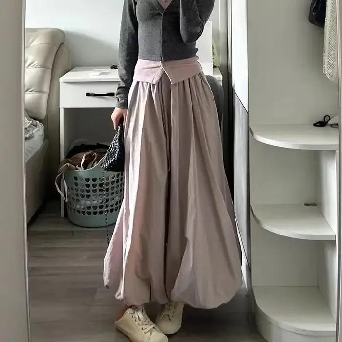 2025 nouvelle jupe de bourgeon de fleur moelleuse femmes mode coréenne taille haute jupes longues femme Streetwear