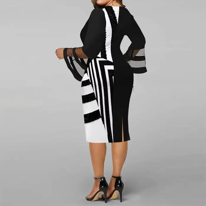 Robe mi-longue grande taille pour femmes