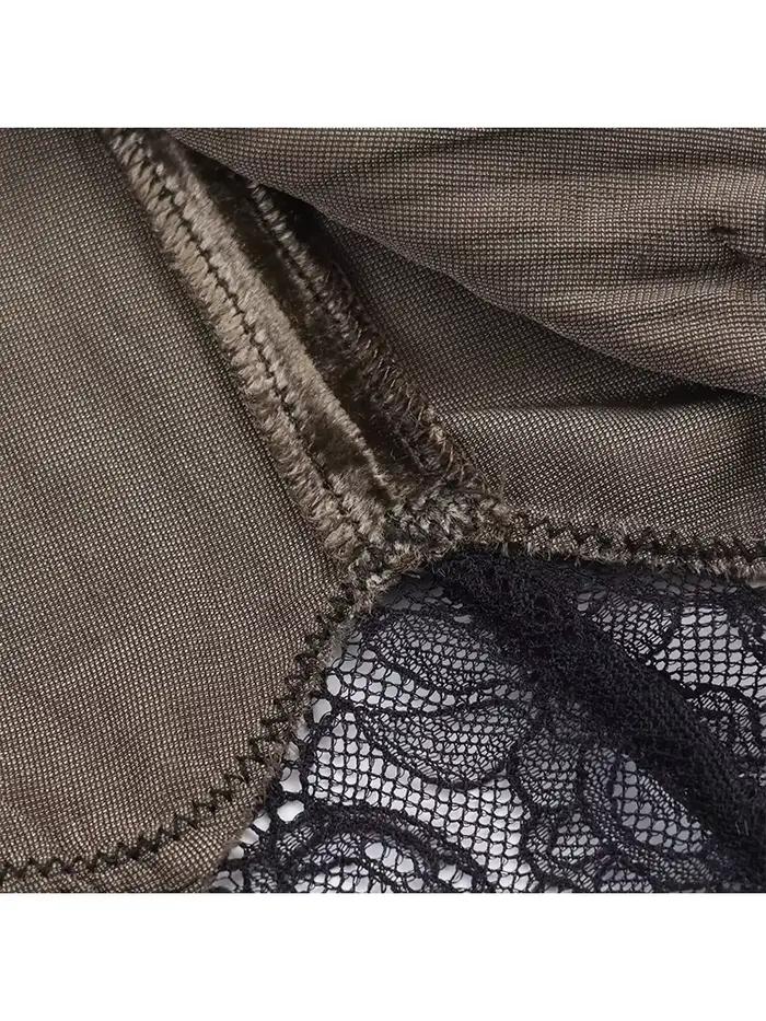 HH femmes mode velours plissé décoration dentelle jupe longue automne femme taille haute côté fermeture éclair