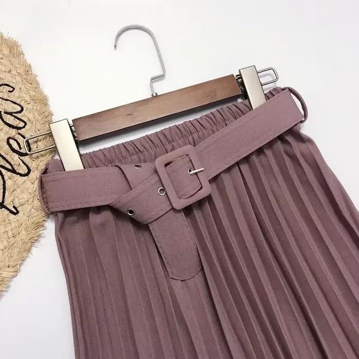 Jupe plissée taille haute pour femmes