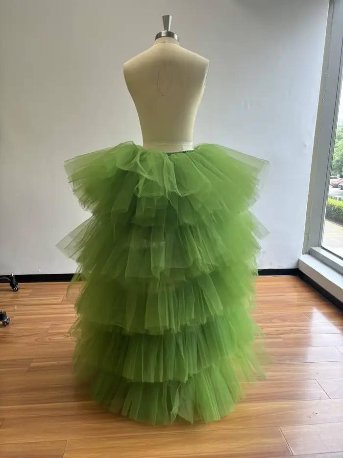 Jupes longues en tulle à volants