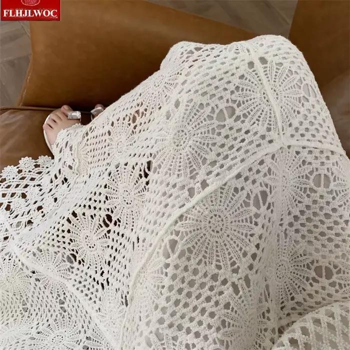 Jupes longues maxi style bohème ajourées pour filles Mori
