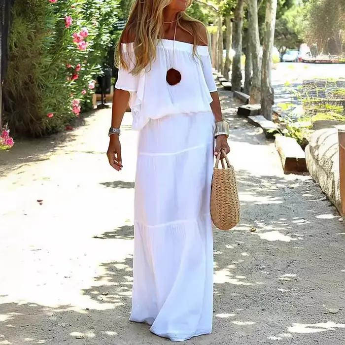 Robe bohème blanche Chic et élégante