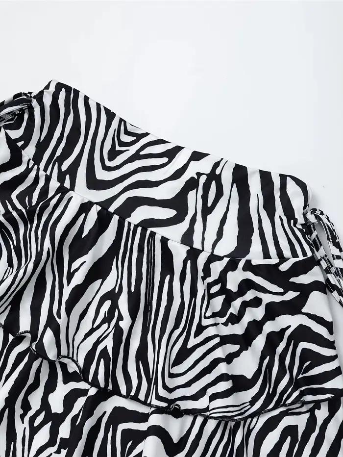 Nouvelle jupe imprimée zèbre pour femme
