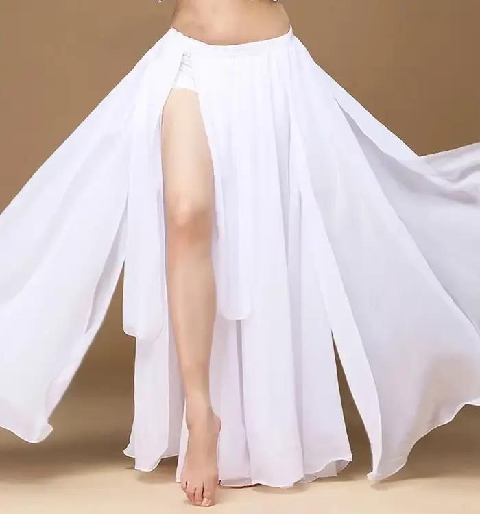 Jupe de danse du ventre fendue pour femme