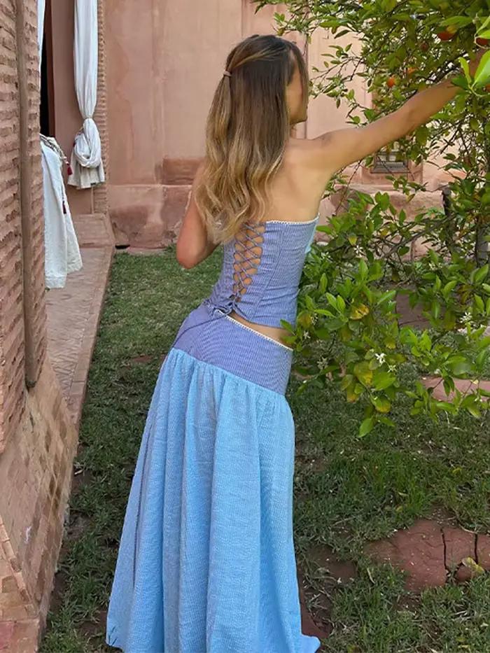 Nouvel ensemble 2 pièces jupe et haut pour femme