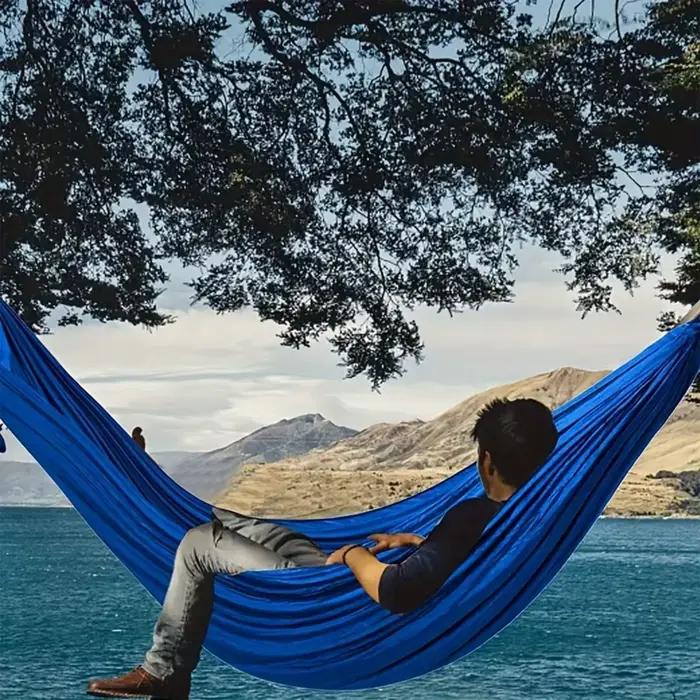 1 ensemble de hamac avec sangles et sac de rangement, adapté aux pique-niques sur la plage, la randonnée, chaises longues d'extérieur légères et durables, lanières