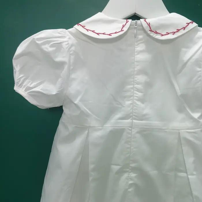 Jupe trapèze en coton blanc pour filles