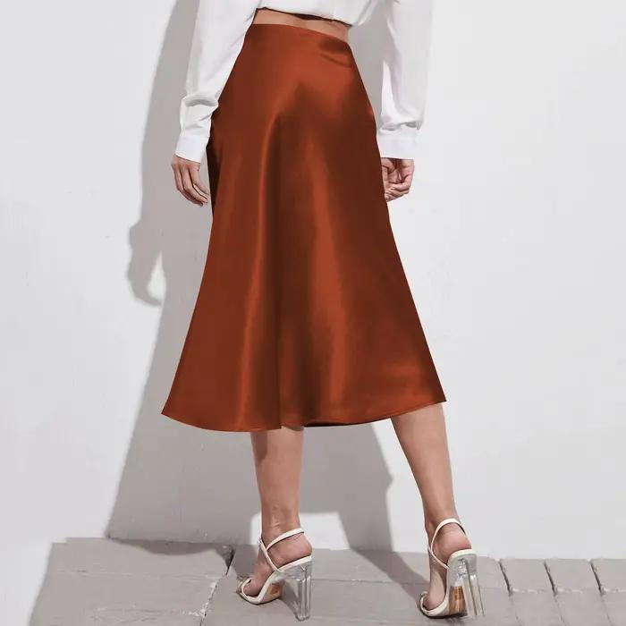 Jupe élégante en Satin de soie pour femmes