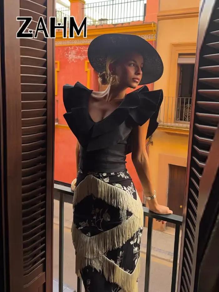 Nouvel ensemble sexy jupe et gilet pour femme