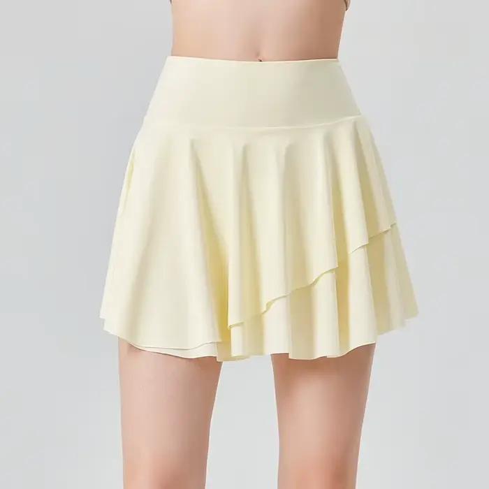 Jupe de tennis plissée taille haute pour femme