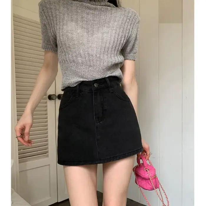Jupe en Jean Taille Haute pour Femme