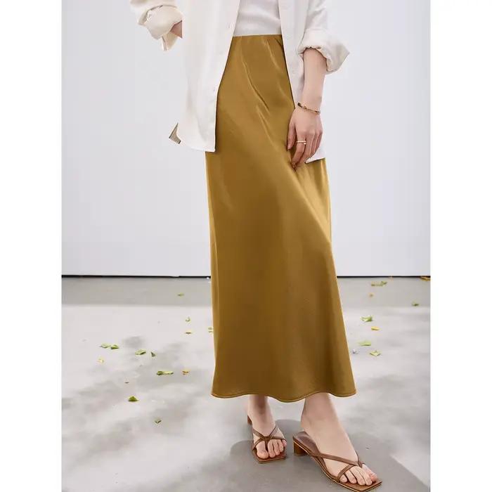 Jupe trapèze en satin VIMLY pour femme
