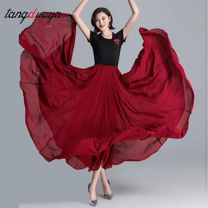 Jupe longue en mousseline 720 degrés pour femme