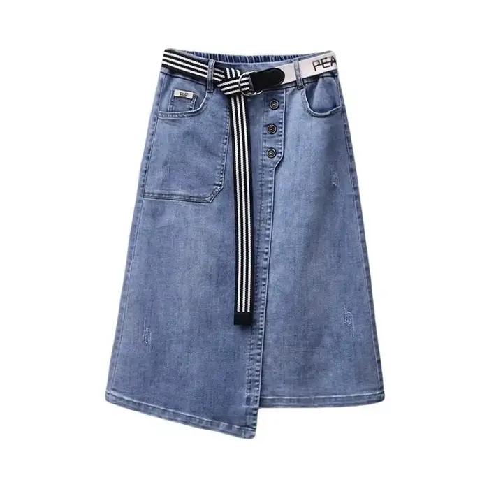 Jupe en jean asymétrique pour femme