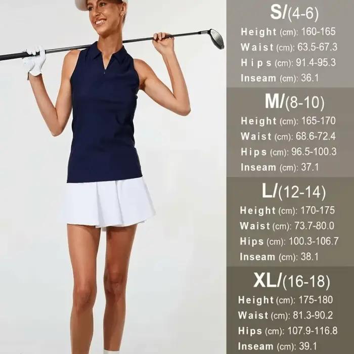 Jupes de tennis plissées avec short intégré, taille haute, effet ventre plat, style croisé avec poches, jupes-shorts de golf pour femme