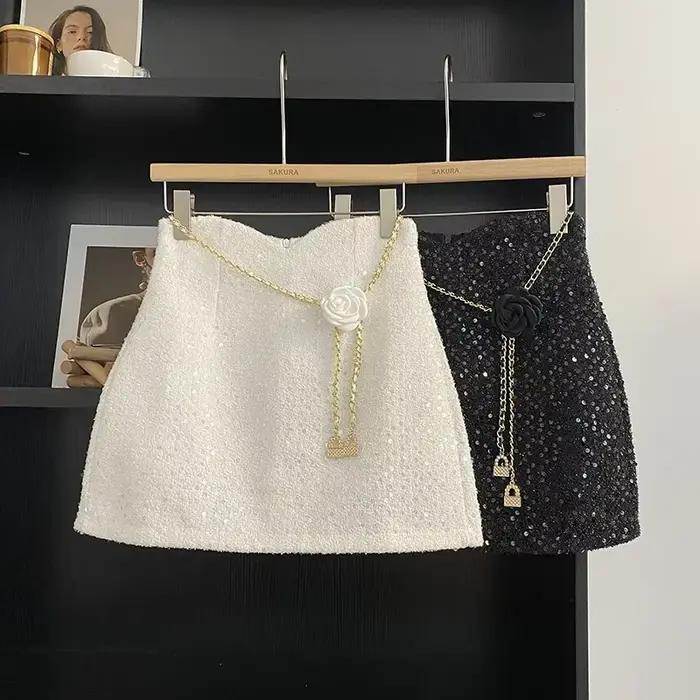 Mini jupe chic française pour femme