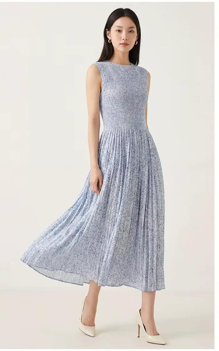 Jupe midi Miyake à pois