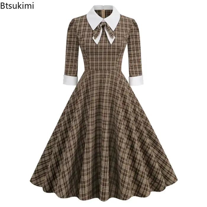 Robe de Style britannique rétro pour femmes