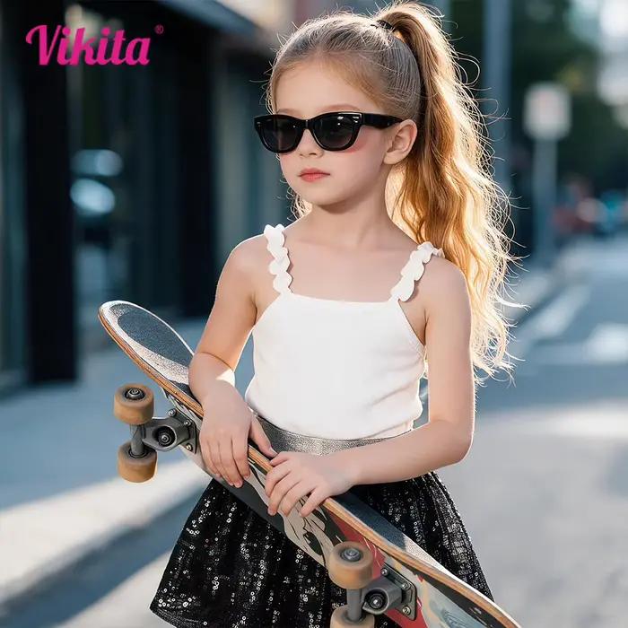 VIKITA Mini-jupes décontractées pour filles