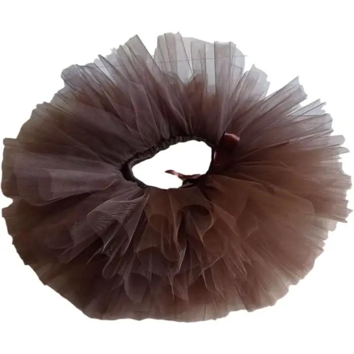 Jupe tutu couleur marron café pour enfants