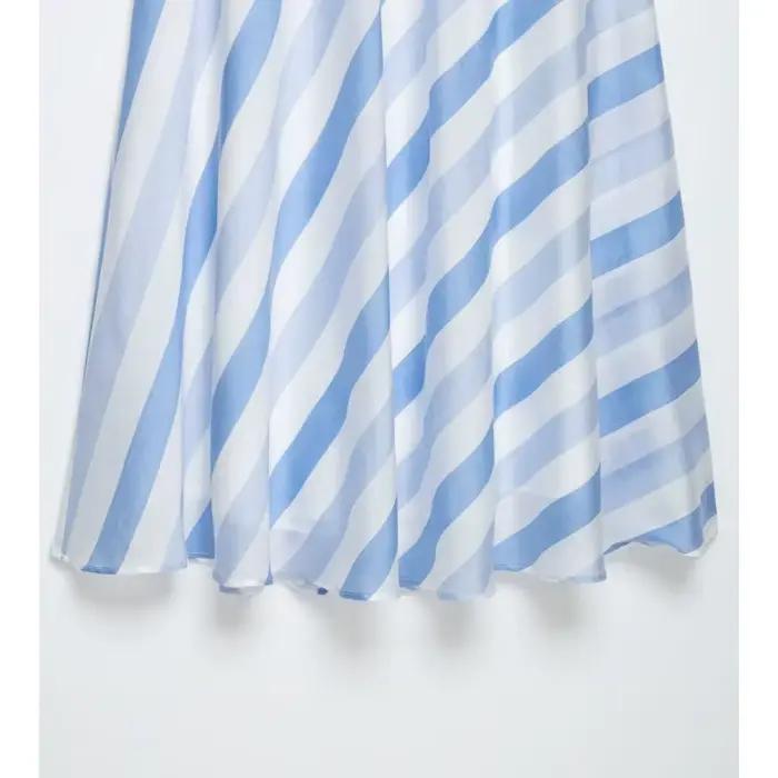 Jupe midi rayée pour femme